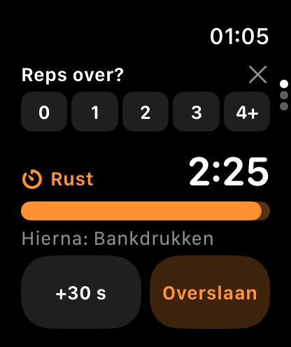 Rust en reps over op de Watch